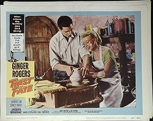 Immagine del venditore per Twist of Fate Lobby Card #7 1954 Ginger Rogers, Jacques Bergerac! venduto da AcornBooksNH