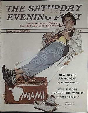 The Saturday Evening Post November 30, 1940 Norman Rockwell, Booth Tarkington