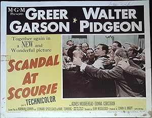 Image du vendeur pour Scandal at Scourie Lobby Card #4 1953 Walter Pidgeon in a scuffle! mis en vente par AcornBooksNH