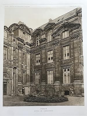 PARIS - Hotel de Lamoignon PHOTOGRAVURE