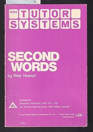 Tutor Systems : Mini Tutor Systems : Second Words : for Use with 12 Tile Board