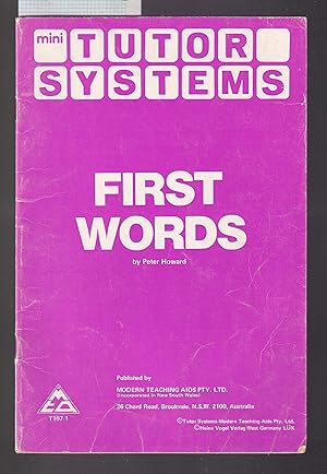 Tutor Systems : Mini Tutor Systems : First Words : For Use with Mini Tutor Systems 12 Tile Board