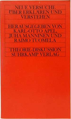Seller image for Neue Versuche ber Erklren und Verstehen. Theorie - Diskussion. for sale by Antiquariat Richart Kulbach