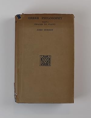 Greek Philosophy Part I Thales to Plato