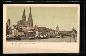 Ansichtskarte Regensburg, Panorama