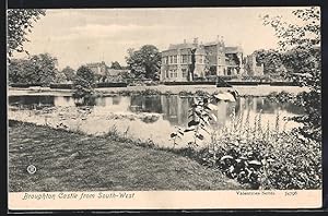 Postcard Broughton, Broughton Castle from South-West
