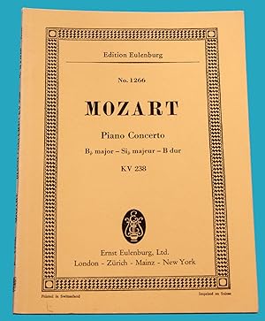 Mozart Piano Concerto Bb major - B dur KV 238 - Edition Eulenburg No. 1266 ---