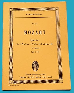 Mozart Quintet for 2 Violins, 2 Violas and Violoncello G minor KV 516 - Edition Eulenburg No. 13 ---