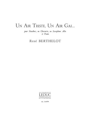 Bild des Verkufers fr Un Air Triste, Un Air Gaipour hautbois (clarinette/saxophone mib) et piano zum Verkauf von AHA-BUCH GmbH