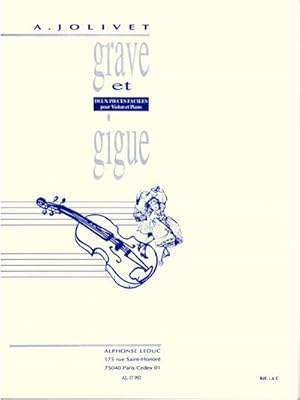 Bild des Verkufers fr Grave et gigue 2 pieces facilespour violon et piano zum Verkauf von AHA-BUCH GmbH