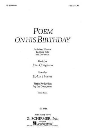 Bild des Verkufers fr Poem on His Birthday: For Mixed Chorus, Baritone Solo and Orchestra zum Verkauf von Smartbuy
