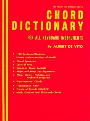 Imagen del vendedor de Chord Dictionary for Keyboard Instruments: Reference Book a la venta por Smartbuy
