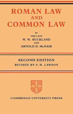 Imagen del vendedor de Roman Law and Common Law : A Comparison in Outline a la venta por GreatBookPrices