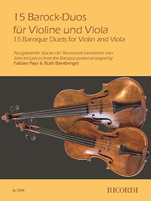 Bild des Verkufers fr 15 Barock-Duos fr Violine und Viola - Violin and Viola zum Verkauf von moluna