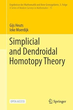Imagen del vendedor de Simplicial and Dendroidal Homotopy Theory a la venta por GreatBookPricesUK