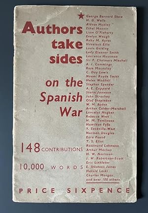 Immagine del venditore per Authors take sides on the Spanish War venduto da Karen Jakobsen (Member of the PBFA)