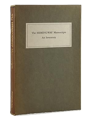 Seller image for The Hemingway Manuscripts: An Inventory for sale by Capitol Hill Books, ABAA