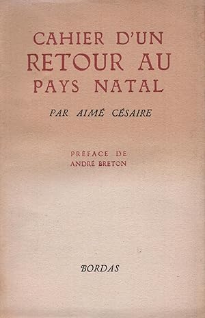 Image du vendeur pour Cahier d'un retour au pays natal. Prface de Andr Breton. mis en vente par Librairie Jean-Yves Lacroix