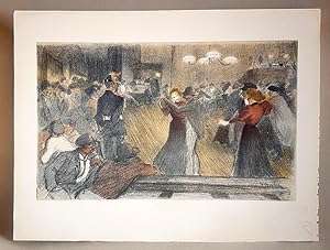 BAL DE BARRIÈRE pour l'Estampe Moderne. Lithographie originale en couleurs.