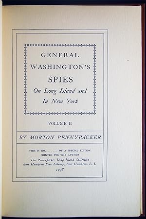 General Washington's Spies on Long Island and in New York Volume II