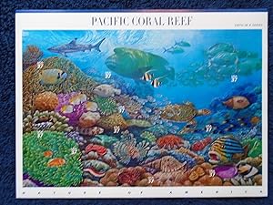 U.S. COMMEMORATIVE SHEET; PACIFIC CORAL REEF, 10 37¢ SELF-ADHESIVE STAMPS