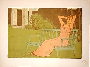 CORINNE pour l'Estampe Moderne. Lithographie originale en couleurs.