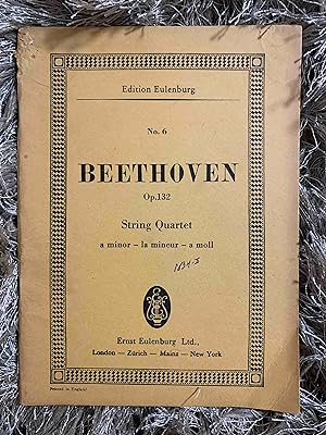 Bild des Verkufers fr String Quartet in a minor/laa mineur/a moll (Opus 132) Edition Eulenberg No. 6 zum Verkauf von Jake's Place Books