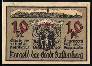 Image du vendeur pour Notgeld Rastenberg (Thr.) 1921, 10 Pfennig, Wappen, verschlossene Tr mis en vente par Bartko-Reher