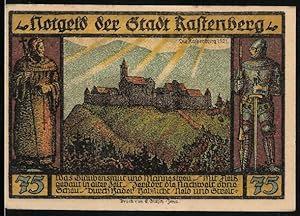 Image du vendeur pour Notgeld Rastenberg (Thr.) 1921, 75 Pfennig, Die Rastenburg 1321, Wappen mis en vente par Bartko-Reher