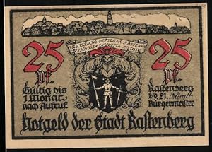 Image du vendeur pour Notgeld Rastenberg (Thr.) 1921, 25 Pfennig, Wappen, Partie aus Ktschau mis en vente par Bartko-Reher