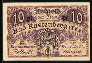 Image du vendeur pour Notgeld Bad Rastenberg (Thr.), 10 Pfennig mit Wappen mis en vente par Bartko-Reher