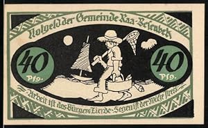 Imagen del vendedor de Notgeld Raa-Besenbek 1921, 40 Pfennig, Angler auf dem Heimweg a la venta por Bartko-Reher