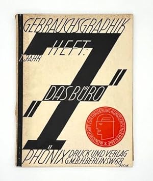 Imagen del vendedor de Gebrauchsgraphik. Monatsschrift zur Frderung knstlerischer Reklame. 1. Jahrgang, Heft No. 7. ("Das Bro"). a la venta por Versandantiquariat Wolfgang Friebes