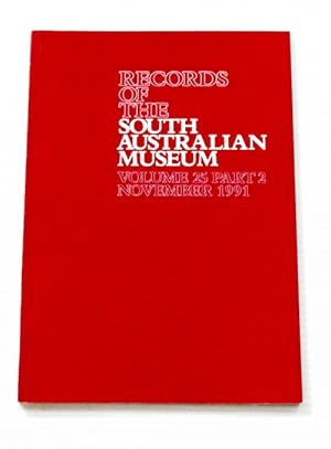 Records of the South Australian Museum Volume 25 Part 2 November1991