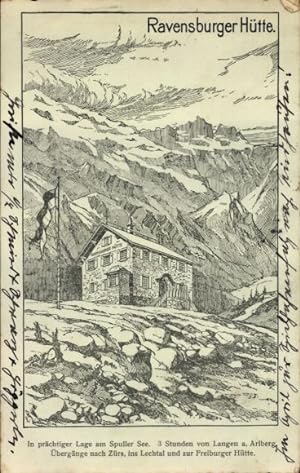 Ansichtskarte / Postkarte Dalaas Vorarlberg, Ravensburger Hütte