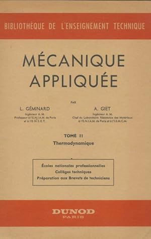 M canique appliqu e Tome II - L G minard