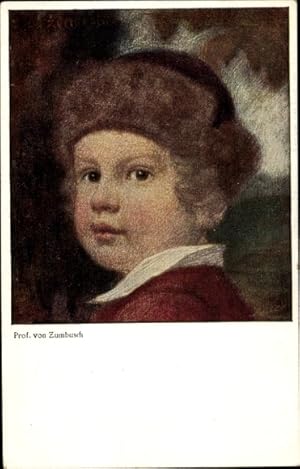 Künstler Ansichtskarte / Postkarte von Zumbusch, Ludwig, Kinderportrait