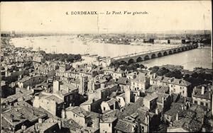 Ansichtskarte / Postkarte Bordeaux Gironde, Gesamtansicht, Brücke