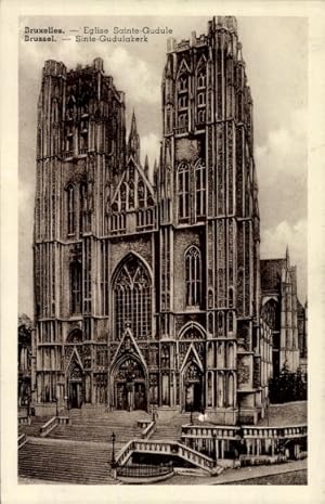 Bild des Verkufers fr Ansichtskarte / Postkarte Bruxelles Brssel, Sankt Gudula Kirche zum Verkauf von akpool GmbH