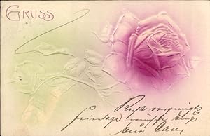 Präge Ansichtskarte / Postkarte Blühende Rose, Blume