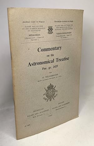 Commentary on the astronomical treatise par. gr. 2425 / mémoires TOME LIX fascicule 4