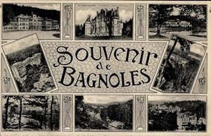 Passepartout Ansichtskarte / Postkarte Bagnoles de l'Orne Orne, Park vom Schloss de la Roche-Bagn...