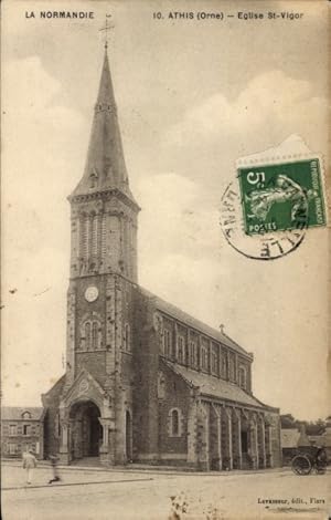 Ansichtskarte / Postkarte Athis de l'Orne, Kirche St. Vigor