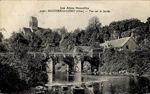 Ansichtskarte / Postkarte Saint Cénéri le Gerei Orne, Vue sur la Sarthe