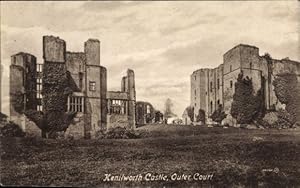 Ansichtskarte / Postkarte Kenilworth Warwickshire England, Kenilworth Castle, Außenhof
