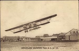 Ansichtskarte / Postkarte Französisches Militärflugzeug Caudron G4