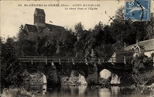 Ansichtskarte / Postkarte Saint Cénéri le Gerei Orne, Brücke und Kirche