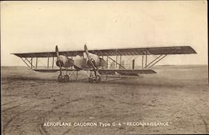 Ansichtskarte / Postkarte Französisches Militärflugzeug Caudron G4 Reconnaissance
