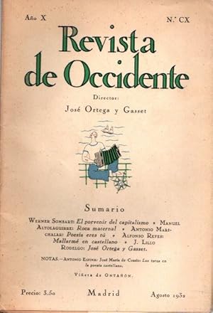 Bild des Verkufers fr Revista de Occidente. Agosto 1932 - N CX . zum Verkauf von Librera Astarloa