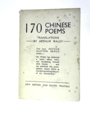 Imagen del vendedor de One Hundred & Seventy Chinese Poems a la venta por World of Rare Books